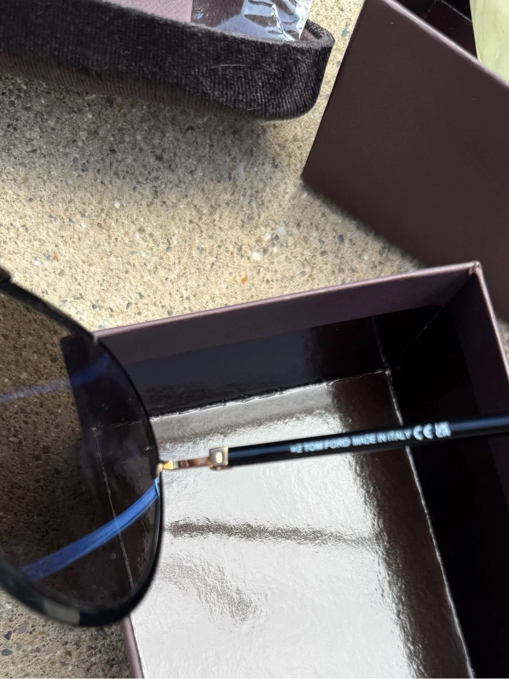NEW Tom Ford Rickie Black and Gold Aviator Sunglasses